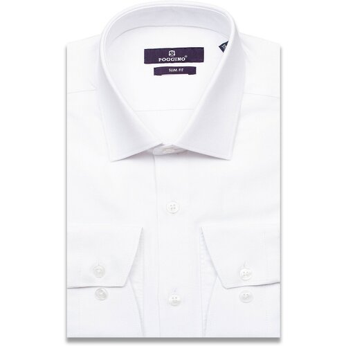 рубашка poggino размер xl 43 44 cm белый Рубашка POGGINO, размер XL (43-44 cm.), белый