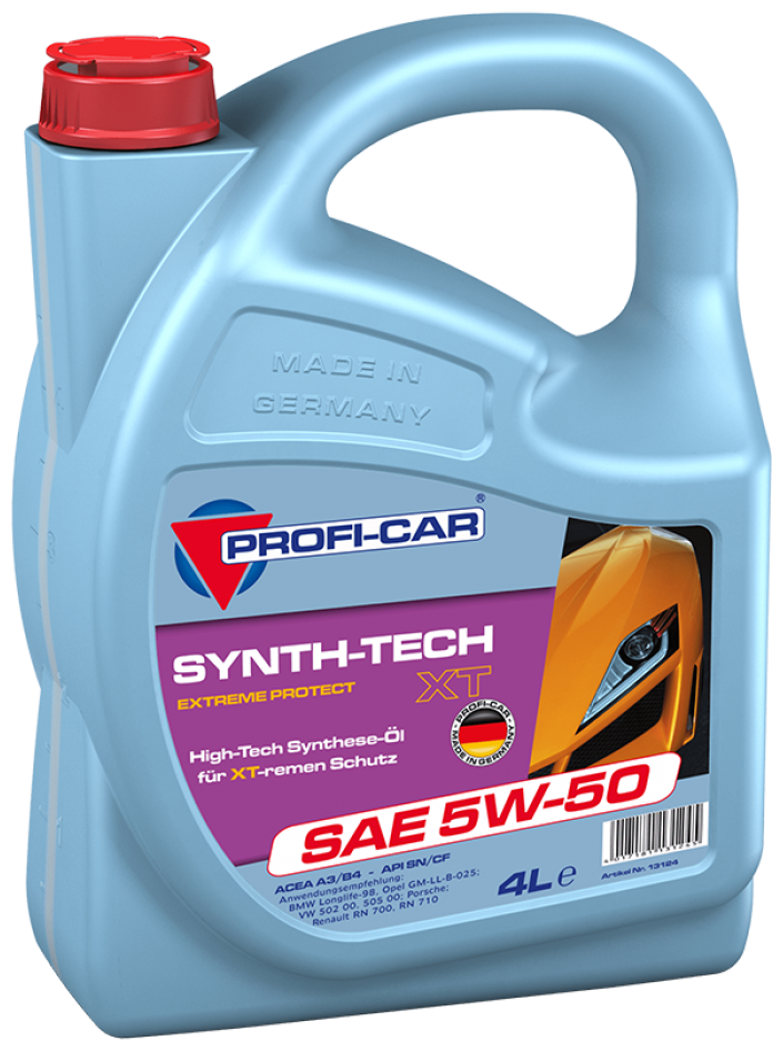 PROFI-CAR 13124 PROF 5W50 (4L) Synth-Tech XT SAE_масло мотор! синт\API SN/CF, ACEA A3/B4, MB 229.3, LL-01, VW50200/50500