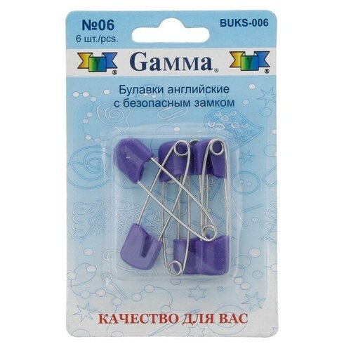 Булавка Gamma BUKS-006, 06 фиолетовый, N5, 6 шт. булавка gamma buks 006 06 фиолетовый n5 6 шт