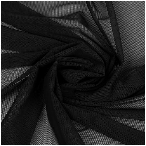 Сетка эластичная KRUZHEVO арт.TBY.068 плотн.80 г/м² шир.160см цв.170 черный уп.3м