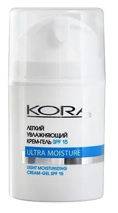 Крем гель для лица KORA "Защита от фотостарения" антивозрастной, солнцезащитный spf, 50 мл