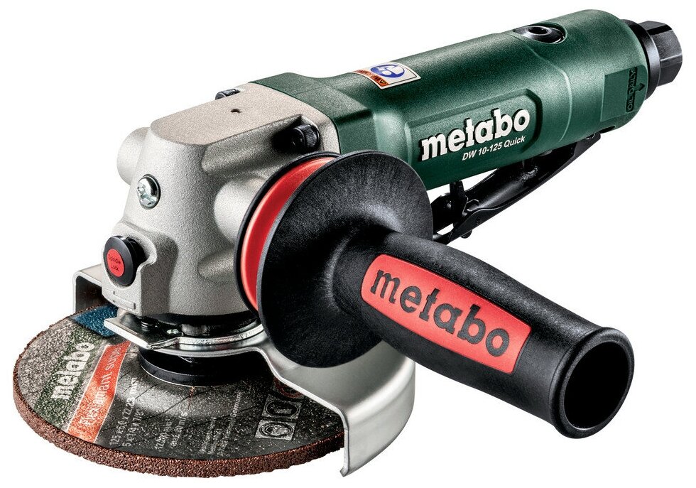 Пневматическая шлифмашина угловая Metabo DW 10-125 Quick 500л/мин d=125мм шпинд.:14мм зеленый