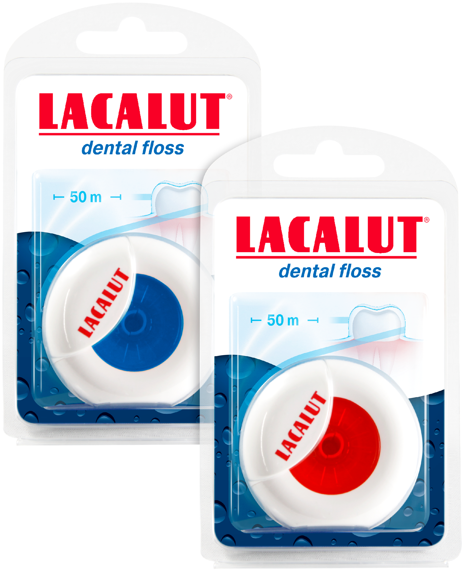 Lacalut dental зубная нить, красный-синий цвет, 1 шт