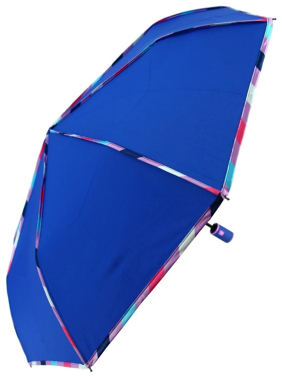 Женский складной зонт Popular Umbrella автомат 2111/синий