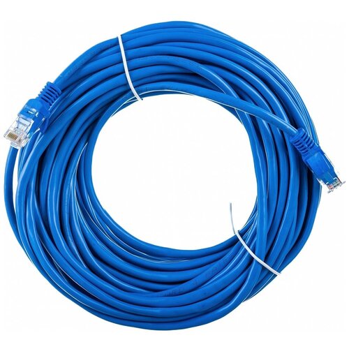 Патч-корд UTP Cablexpert PP12-20M/B кат.5e, 20м, литой, многожильный (синий) сетевой кабель gembird cablexpert utp cat 5e 20m grey pp12 20m