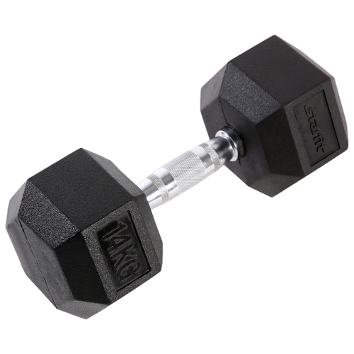 Гантель обрезиненная Starfit DB-301 14 кг черная (1126899)