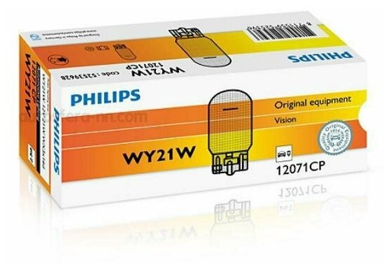 PHILIPS 12071CP Лампа WY21W 12V 21W W3X16d