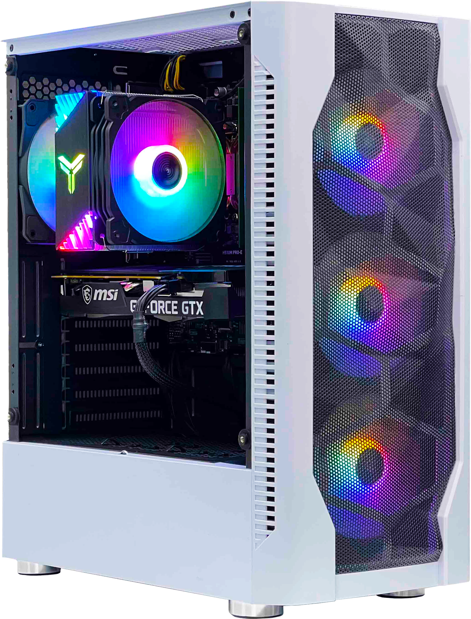 Игровой компьютер Life Tech + монитор (Intel Core i5-2400 (3.4 ГГц), RAM 16 ГБ, SSD 480 ГБ, NVIDIA GeForce GTX 1660 SUPER 6 Гб), белый