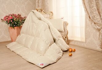 Одеяло Легкие сны пуховое Камелия, теплое 172х205 двухспальное