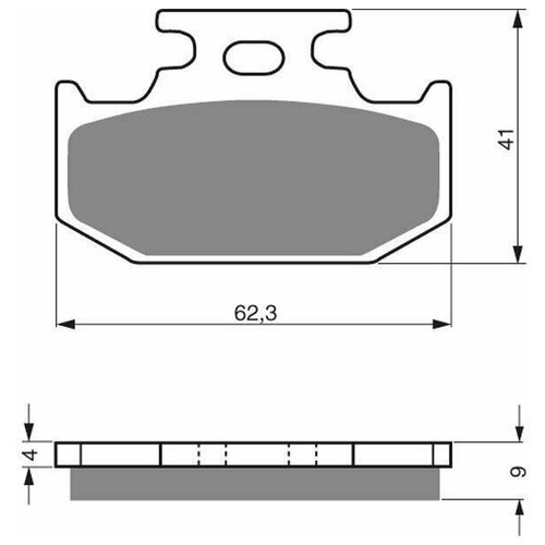 Колодки тормозные дисковые GOLDfren 001 K5 кросс SBS 632, EBC FA 152, Ferodo FDB 659, TRW MCB625