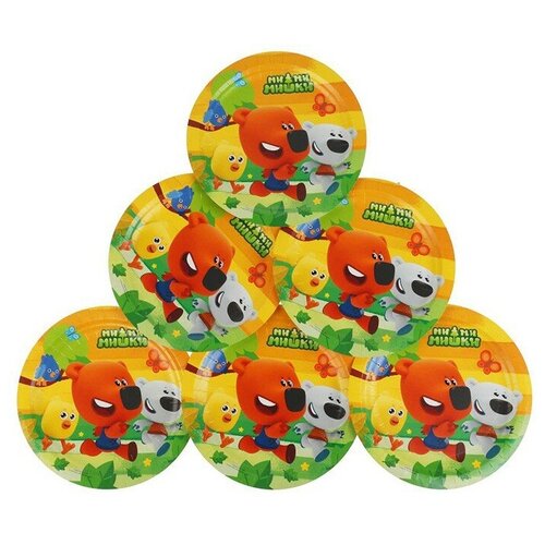 Тарелка бумажная МиМиМишки 6 штук,23см PP-65183-MIMI