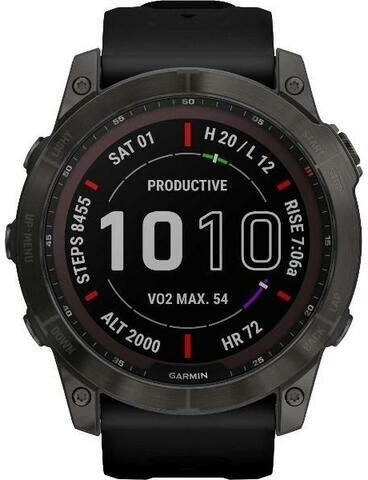 Умные часы Garmin Fenix 7S Sapphire Solar Carbon DLC