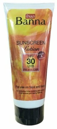 Таиланд Banna Солнцезащитный лосьон для лица и тела SPF 30 UVB PA +++ UVA, 200 мл