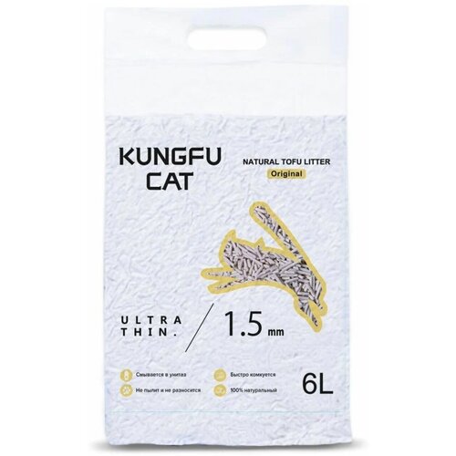 KungFu Cat Tofu Original Комкующийся наполнитель 2,6кг/6 л