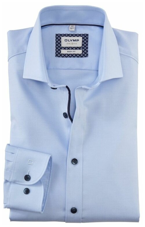 Рубашка OLYMP, размер 41, голубой