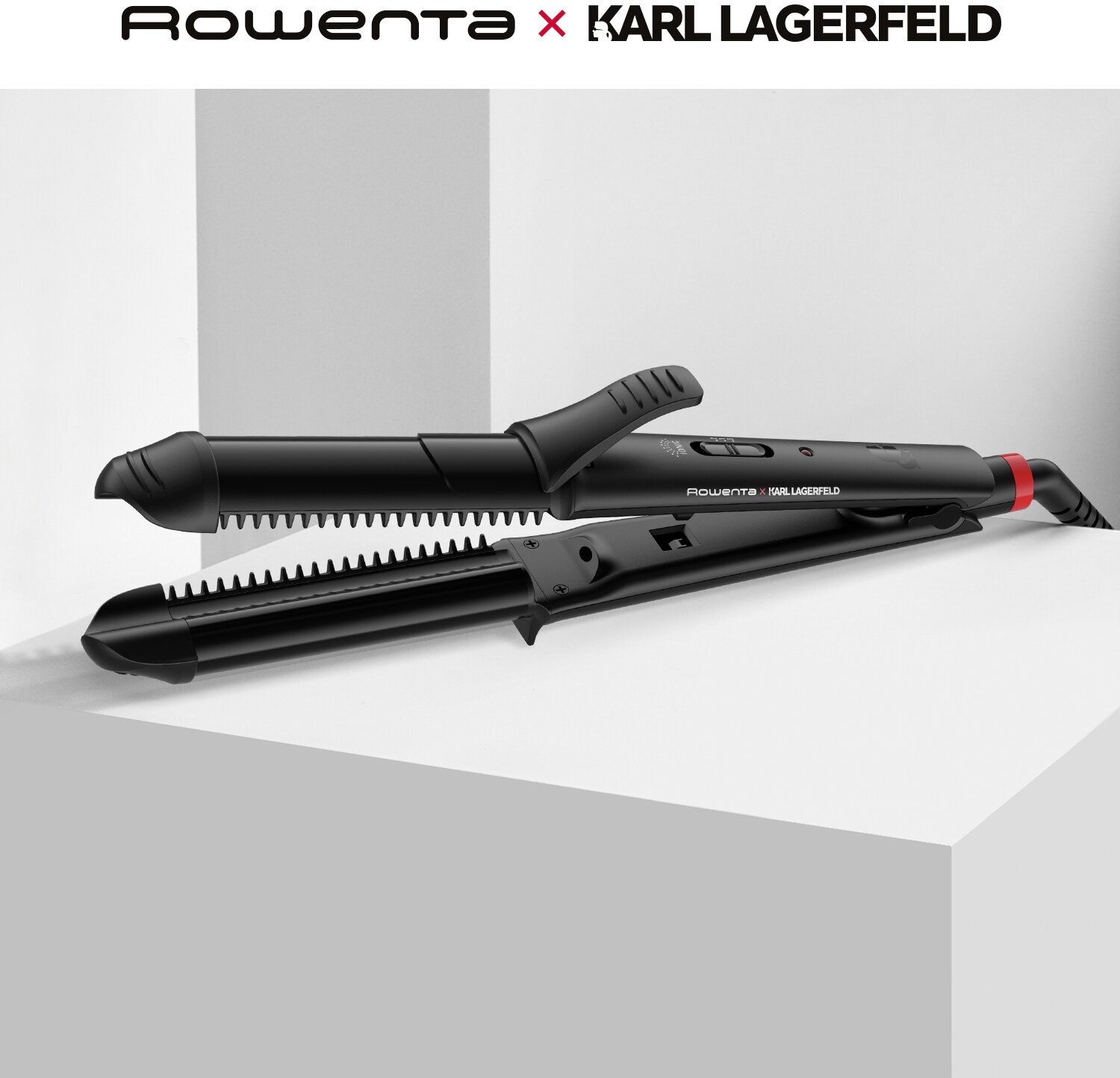 Мультистайлер 3 в 1 Rowenta Karl Lagerfeld CF451LF0 черный время нагрева 45 секунд регулируемая температура вращение шнура вокруг оси
