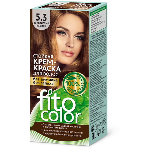 Fito косметик Fitocolor стойкая крем-краска для волос, 5.3 золотистый каштан