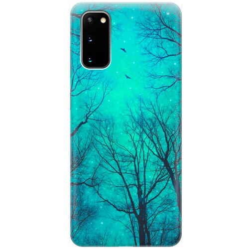 фото Re:pa накладка transparent для samsung galaxy s20 с принтом "голубое небо в ветках"