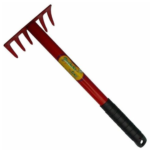Грабли Инструм-Агро Г6 с металлической ручкой, красные,320мм