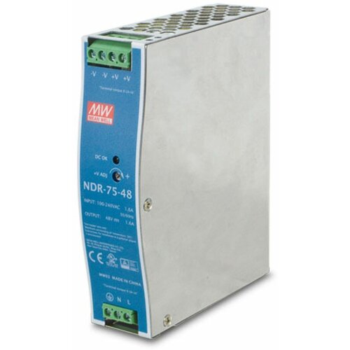 Аксессуар Planet 48V, 75W Din-Rail Power Supply (NDR-75-48, adjustable 48-56V DC Output) блок питания 75w 48v elvan