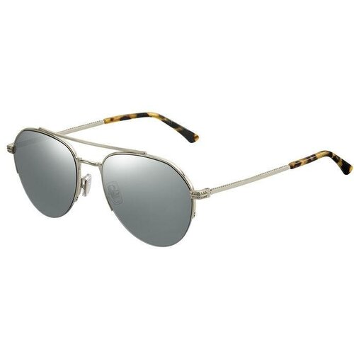 Солнцезащитные очки Jimmy Choo, круглые, оправа: металл, для мужчин, золотой