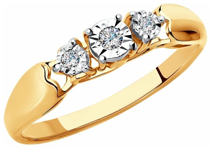 Кольцо из золота с бриллиантами 1011341 SOKOLOV