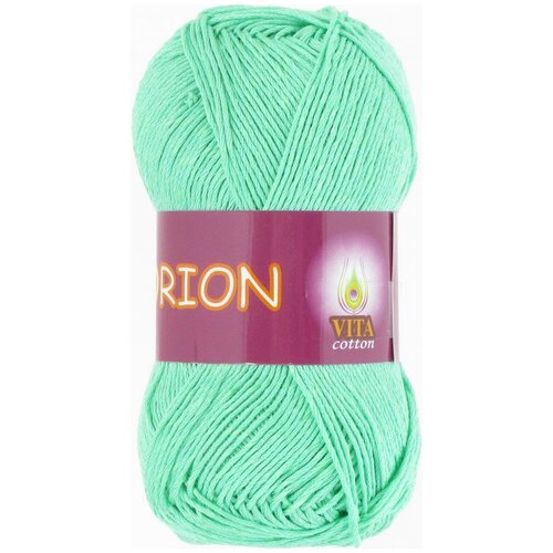 Пряжа VITA Orion (Орион) 4577 светло-зеленая бирюза 77% хлопок, 23% вискоза 50г 170м 5шт