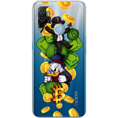 Силиконовый чехол на Oppo A53 / Оппо А53 Scrooge McDuck and Monopoly, прозрачный силиконовый чехол на oppo a74 оппо a74 scrooge mcduck and monopoly прозрачный