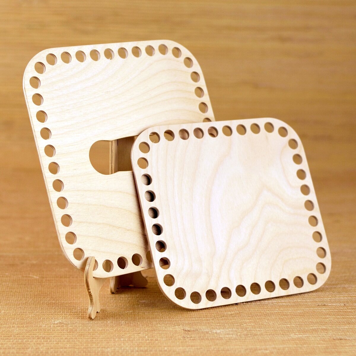 фото 3 шт. комплектов Салфетница (дно + крышка) для вязания, S-size, толщина фанеры 4мм.