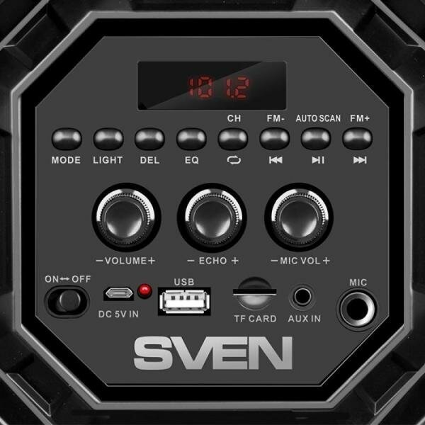 Колонка порт. Sven PS-550 черный 36W 2.0 BT/3.5Jack/USB 10м 2000mAh