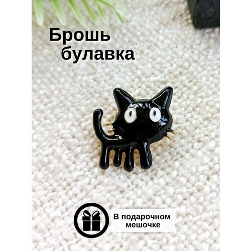 Брошь 1 шт черный 470₽