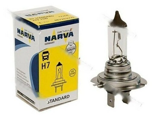 Лампа автомобильная галогенная Narva 48728 H7 24V 70W PX26d 1 шт.