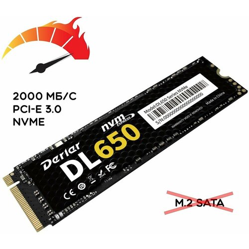1 ТБ Внутренний SSD диск Derlar NVMe M.2 PCI-E 3.0x4 (DL650-3.0-1T)