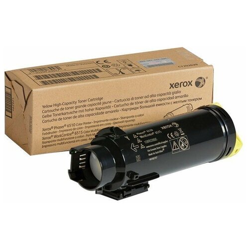 Картридж лазерный XEROX (106R03695) Phaser 6510/WC 6515, желтый, ресурс 4300 стр, оригинальный