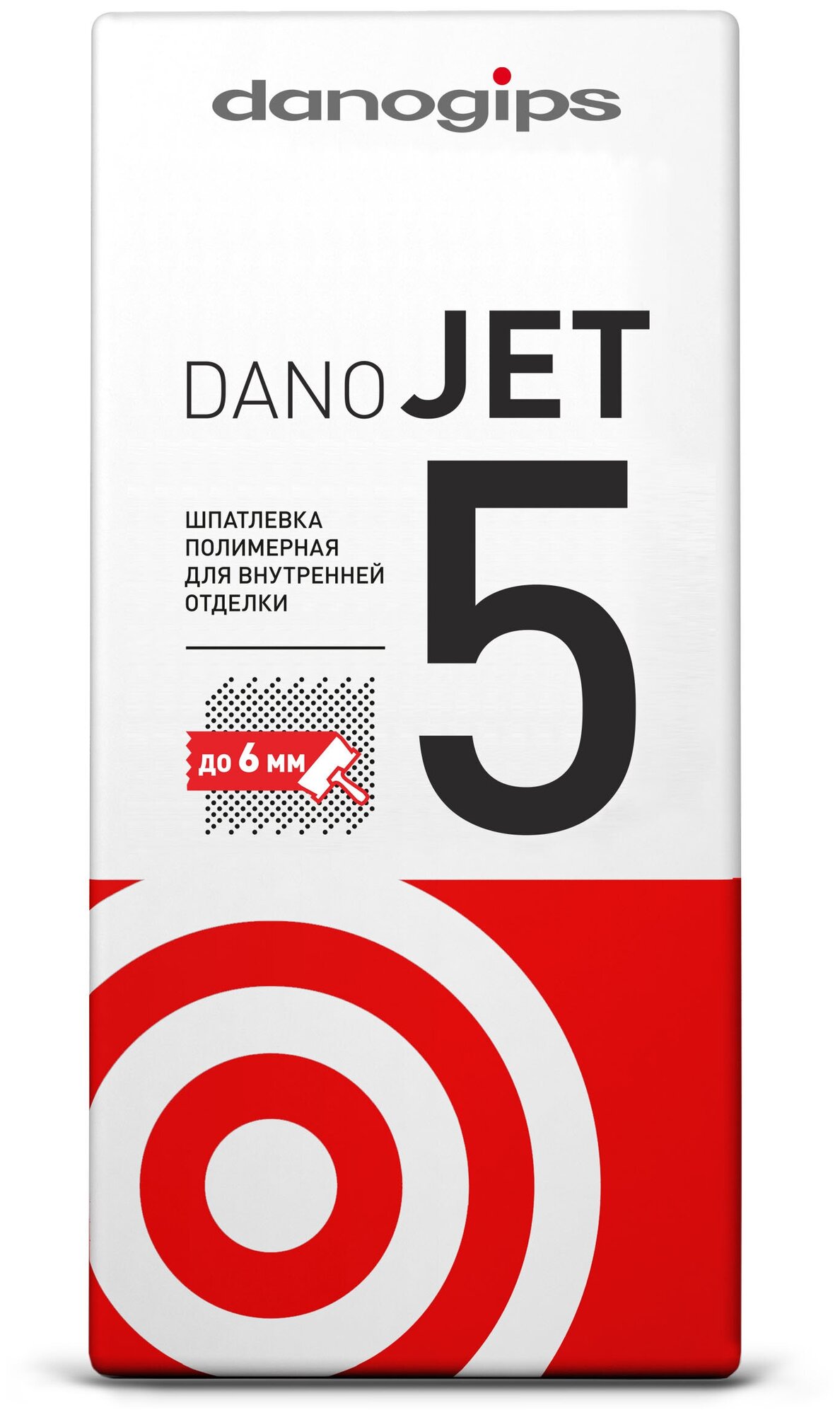 Даногипс Дано Джет 5 шпатлевка полимерная выравнивающая (25кг) / DANOGIPS Dano Jet 5 шпаклевка полимерная выравнивающая (25кг)