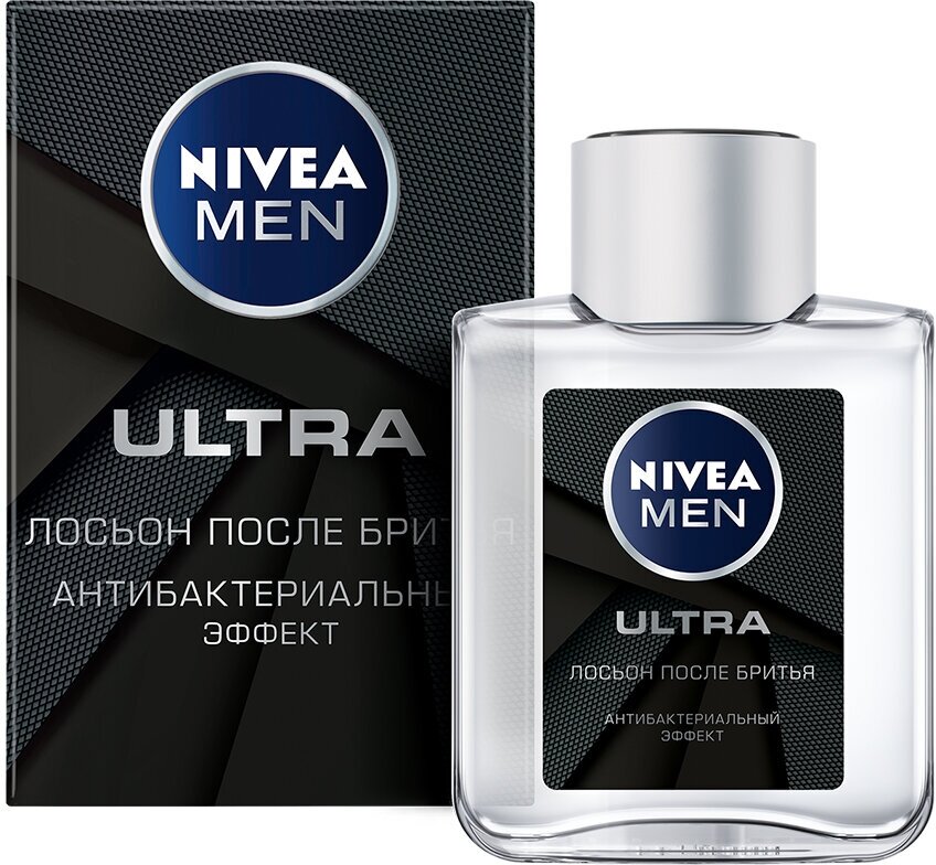 Лосьон после бритья Nivea Men "ULTRA" с антибактериальным эффектом, 100 мл.