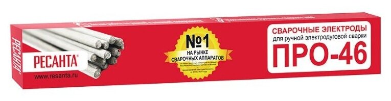 Электроды Ресанта ПРО-46, Ф3,0 D3мм L300мм 1000гр (71/6/36) - фото №1