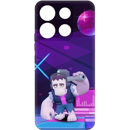 Чехол-накладка Krutoff Soft Case Brawl Stars - Фрэнк для ITEL A60 черный чехол накладка krutoff soft case brawl stars фрэнк для itel a17 черный