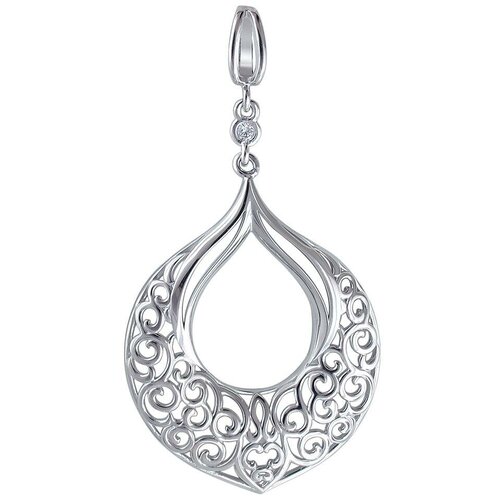 фото Эстет подвеска с 1 фианитом из серебра 01п1510558