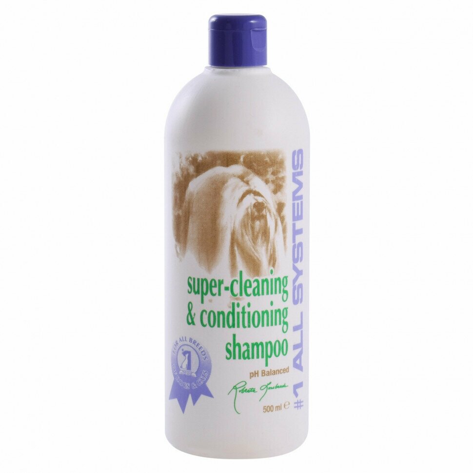 Шампунь -кондиционер #1 All Systems Super Cleaning&Conditioning Shampoo суперочищающий для кошек и собак