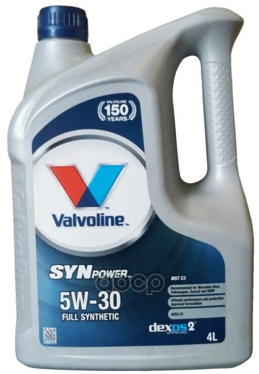 Valvoline Масло Моторное Synpower Mst C3 Sw 5W30 4L