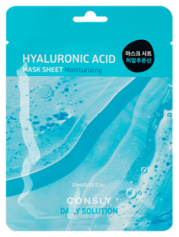 Consly Маска тканевая с гиалуроновой кислотой - daily solution hyaluronic acid mask sheet, 25мл