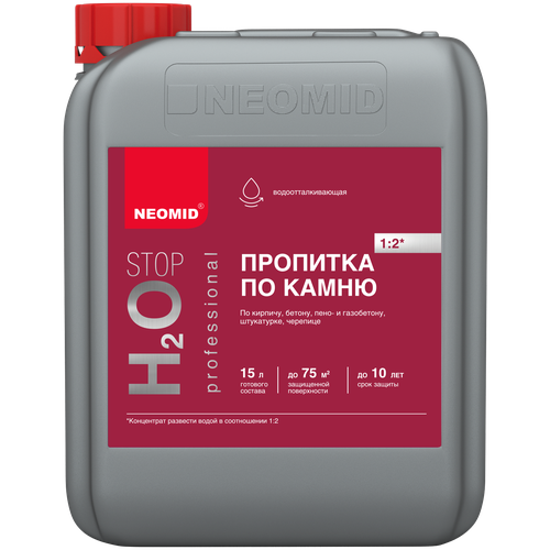 Влагоизолятор Neomid Н2О-СТОП, 5 л. neomid h2o stop неомид гидрофобизатор влагоизолятор пропитка канистра 5 л
