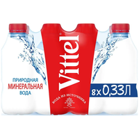 Вода минеральная Vittel (Виттель) 8 шт по 0,33 л пэт