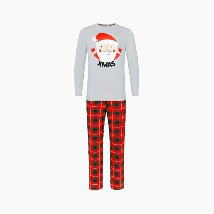 Пижама мужские Santa, цвет красный/серый, размер 56 - фотография № 7