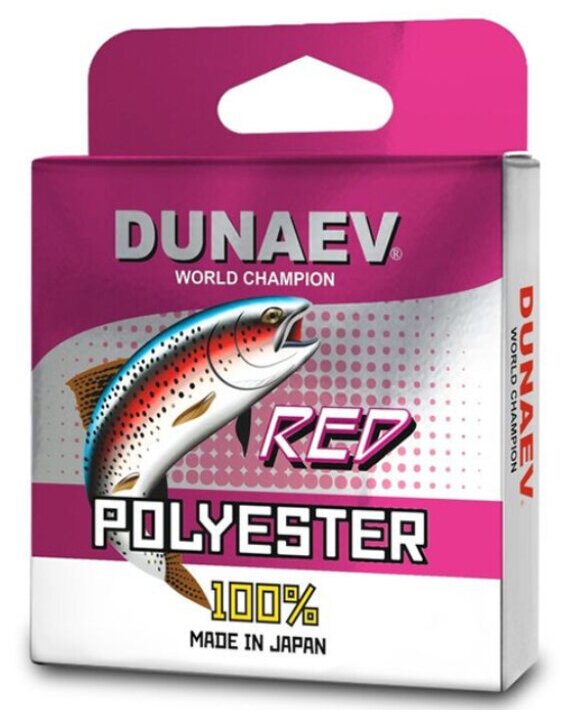 Леска Dunaev POLYESTER Red 100 м 0.148 мм 1.92 кг