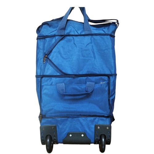 фото Сумка-тележка тележка для багажа , 34 л, 18х58х32 см, синий мэбо
