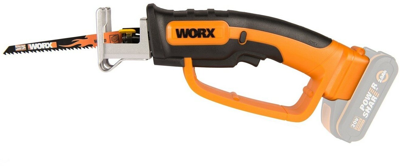 Сабельная пила аккумуляторная WORX WG894E.9, 16мм, 20В, без АКБ и ЗУ, коробка