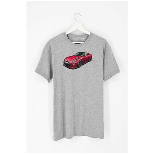 фото Футболка nissan (ниссан) gt-r i rest 3, светло-серый меланж, размер xl meemtee