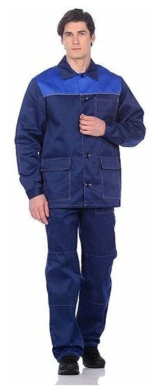 Костюм куртка/брюки летний р.60-62 рост 182-188 т-синий с васильковым ЯЛ-02-68 113-90002148